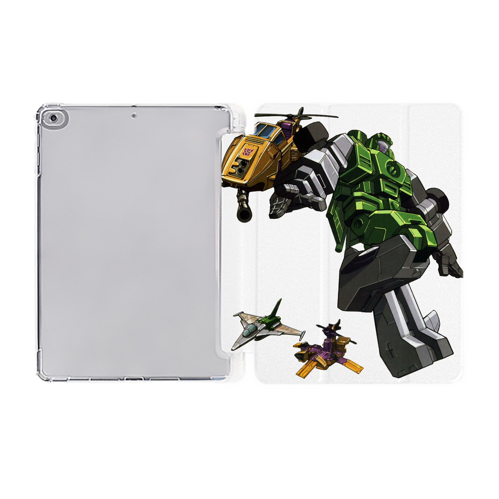 （画像用）  IPad ケース ペン収納付き 三つ折りスタンド PUレザー×シリコン 対応機種9.5/10.5/10.9インチ
